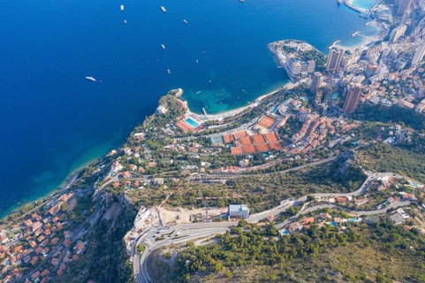 Aerial view western part of Roquebrune Cap Martin