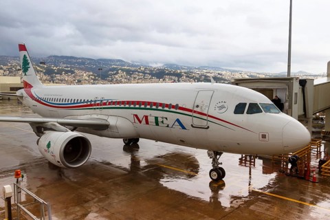 Airbus A320 of MEA Middle East Airlines with registration T7-MRC at Beirut Airport