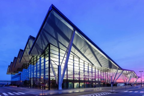 Terminal of Gdansk Lech Walesa Airport Gdansk