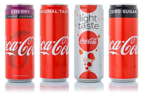 Coca Cola Coca-Cola products lemonade soft drink beverage in can cutout isolated against a white background in Germany