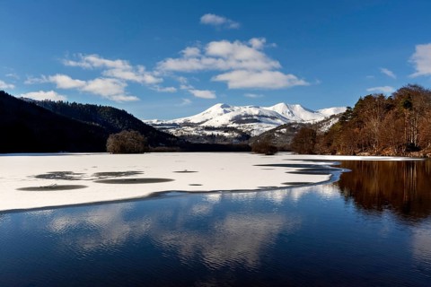 Lake Chambon in winter