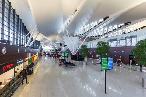 Terminal of Gdansk Lech Walesa Airport Gdansk