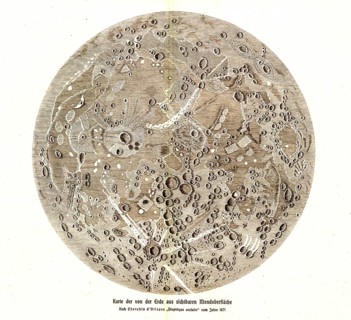 Map of the lunar surface visible from the earth