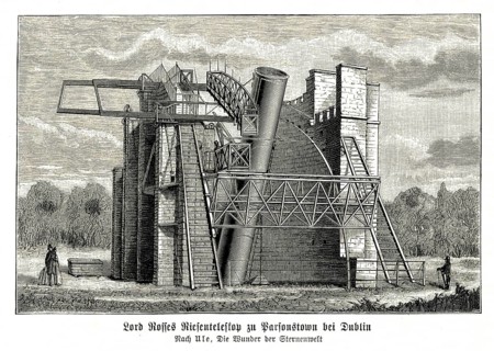 Lord Rosses giant telescope at Parsonstown near Dublin