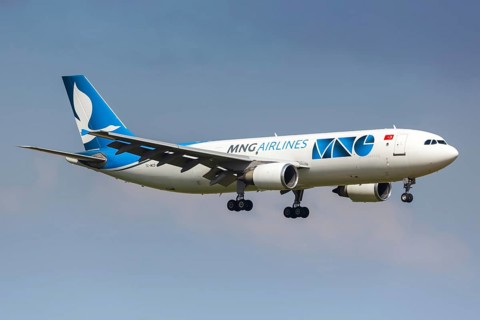 An Airbus A300-600F aircraft of MNG Airlines with registration number TC-MCD at Tel Aviv Airport