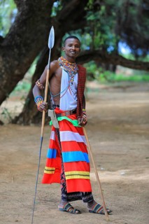 Samburu warrior with spear