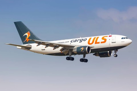 An Airbus A310-300F aircraft of ULS Airlines Cargo with registration TC-SGM at Tel Aviv Airport