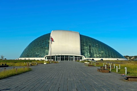 The former building of the Georgian Parliament in Kutaissi