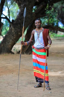 Samburu warrior with spear