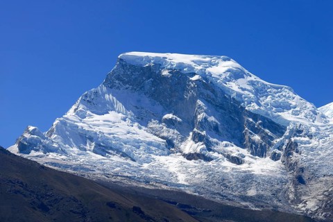 Mountain peak of Nevado Huascaran Sur