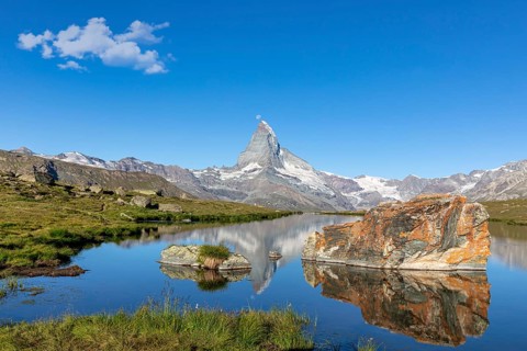 Matterhorn with moon