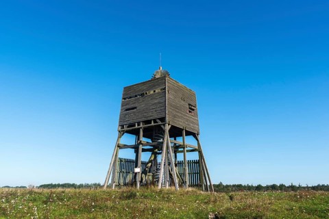 Bird watching tower in the Katinger Watt