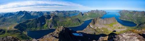 Mountain panorama from the top of Grytetippen