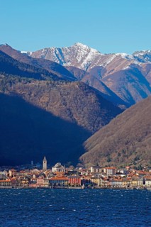 Cannobio on the shore of Lake Maggiore in winter