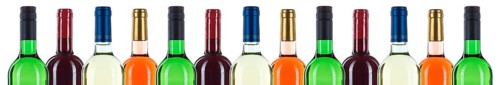 Wine bottles wine bottles bottle neck in a row banner red wine white wine exempted exemption