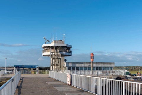 Control tower at the Eidersperrwerk