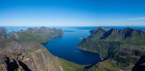 Fjord and mountains