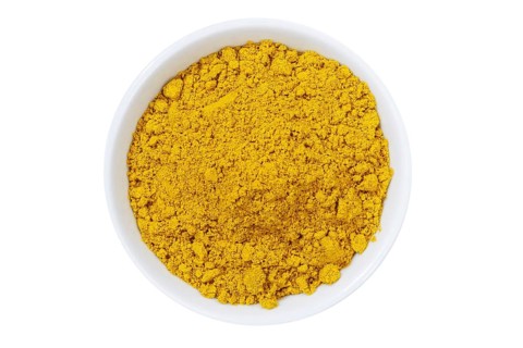 Curry powder curry powder spice from above clipping frame against a white background