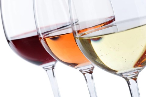 Wine glasses wine glasses white wine red wine rose exempted exempt isolated