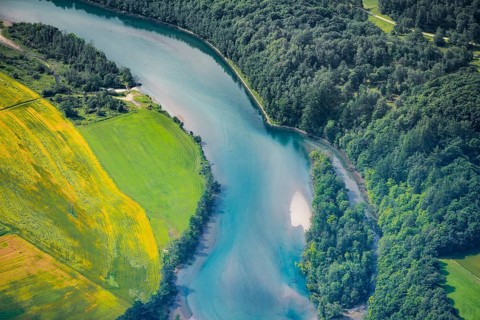 River Rauma and fields