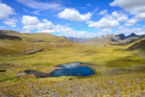 Lagoon in the Andes at 4800 MueM