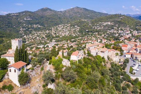 Aerial view Tourrette-Levens