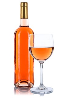 Wine bottle glass wine bottle wine glass rose rose wine exempt exempt isolated