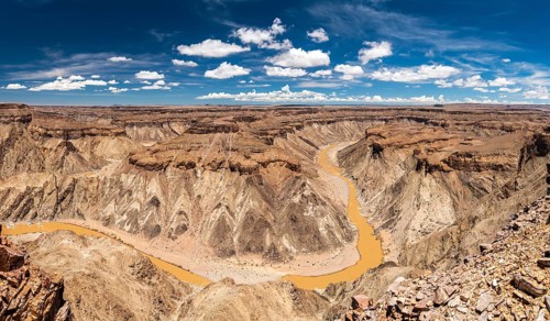Fish River Canyon with cloudy sky