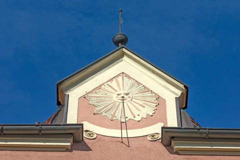Sundial around 1900 on an art nouveau house