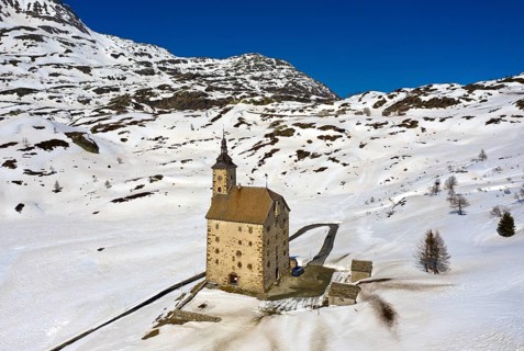 Medieval hospice Alter Spittel in winter