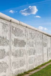 Detail of the wall of the former border fortification of the inner-German border