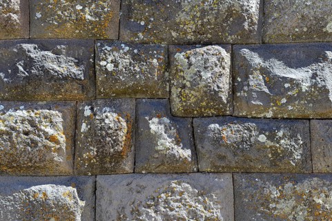 Inca stone wall with precise stone setting