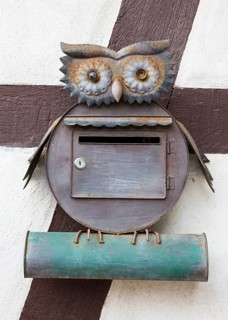Mailbox and newspaper roll
