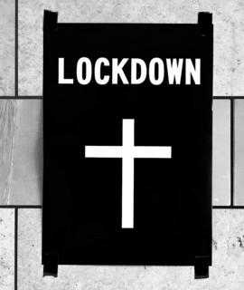 Poster death cross on wall