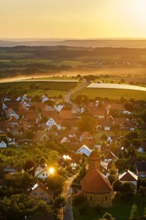 Village Weingarts in the evening light