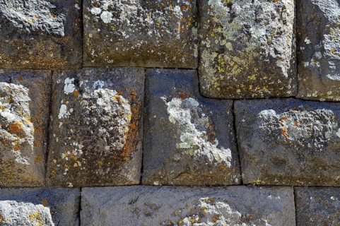 Inca stone wall with precise stone setting