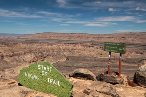 Fish River Canyon starting point hiking trail