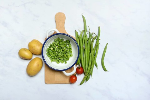 Crushed beans in shell