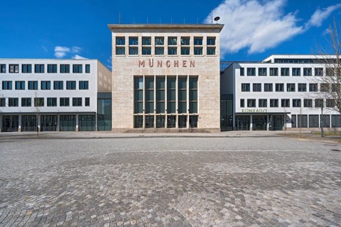 Listed heraldic hall of the former Munich-Riem Airport