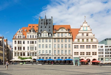 Historic houses at the market