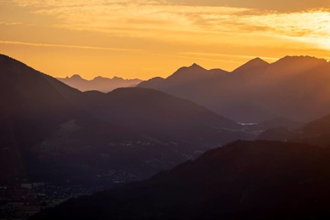 Bavarian foothills of the Alps at sunrise
