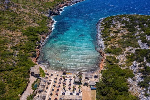 Aerial of Livadaki beach