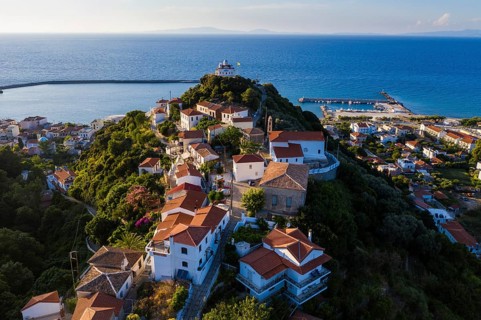 Aerial of Agia Triada church