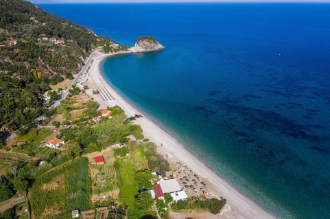 Aerial of Potami beach