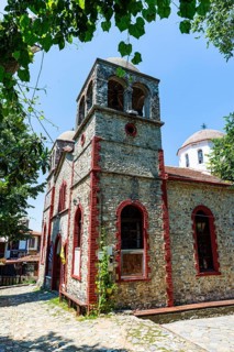 Church in the mountain village Palaios Panteleimonas