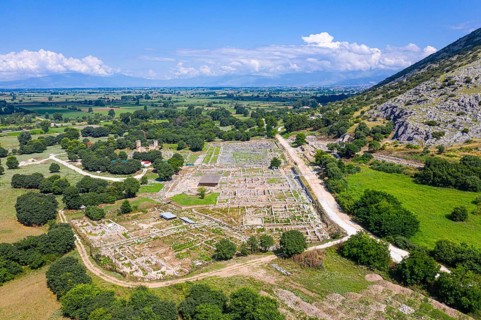 Aerial of the Unesco world heritage site Philippi