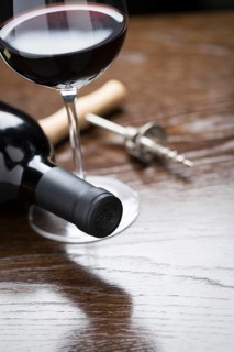 Abstract wine bottle