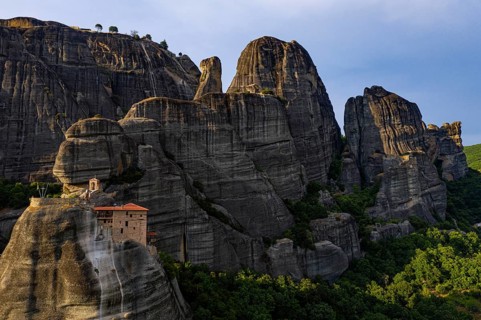 Anapavsas Monastery at sunset