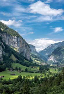 Lauterbrunnen Valley with Staubbach Falls