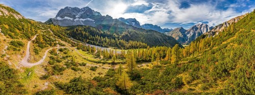 Alpine panorama in autumn